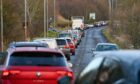 Northbound traffic from the A92 Montrose road is being redirected through Stonehaven. Image: Kenny Elrick/DC Thomson