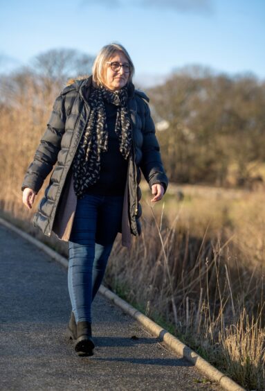 Jean out walking