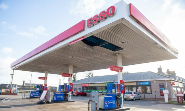 The Mintlaw Esso petrol station where the incident took place. Image: Kami Thomson/ DC Thomson.