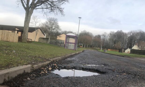 Stagecoach North has put up notices to say they will no longer service the Highland village due to the poor condition of the roads. Image: Jenni Gee/ DC Thomson.