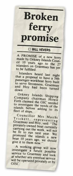 This excerpt from September 1993 could be the last time The P&J used "Councillor Mrs" as a title for an elected member. Image: DC Thomson/British Newspaper Archives.
