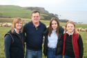 The Irvine family at Sauchentree Farm, New Aberdour - from left, Vicky, Bruce, Amy and Robyn. Image: Paul Glendell