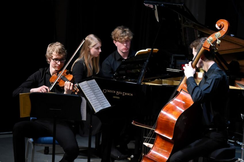 Talented musicians from the Aberdeen City Music School playing in 2017. SNP and Liberal Democrat councillors have revealed they will protect the city's music service, as they size up making millions in cuts. Image: Kenny Elrick/DC Thomson.