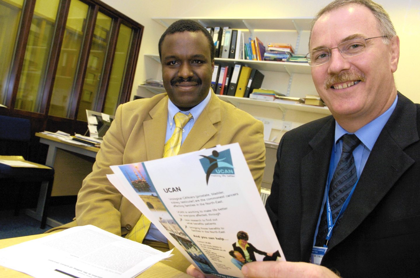 James N'Dow with UCAN co-founder Sam McClinton. Image: DC Thomson