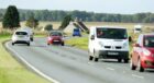 Traffic on the A96 road. Image: Sandy McCook/DC Thomson