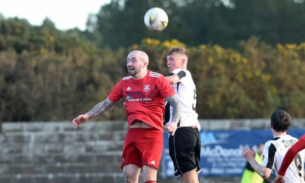 Lossiemouth's Connor Macaulay, left, hasn't played this season because of arthritis.