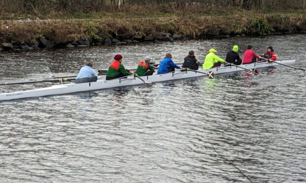 Rowers will be in action on the Caledonian Canal, Inverness, at the weekend. This is action from Inverness Rowing Club's Caley Cruisers Winter Head.