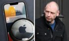 Robert Sherriffs used an Apple AirTag to secretly track his ex-partner. Images: DC Thomson / Apple