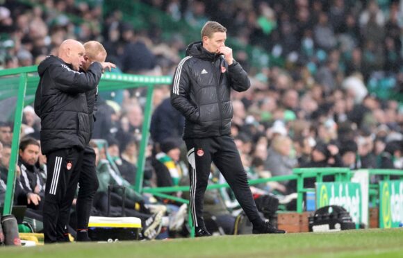 Aberdeen interim boss Barry Robson. Image: PA