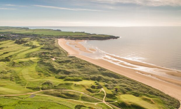 Aerial view of Cruden Bay Golf Course