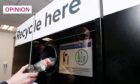 A reverse vending machine, designed to return deposits for bottles and cans (Image: Darrell Benns/DC Thomson)