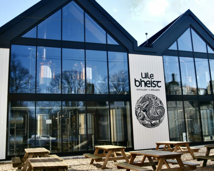 Outside of Uile-bheist distillery and brewery