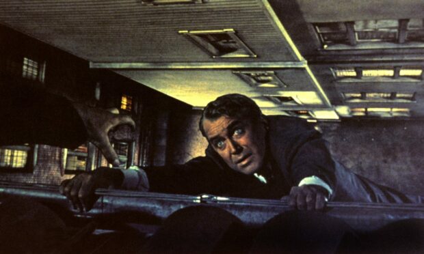 James Stewart stars in Hitchcock's classic film noir, Vertigo, as part of Granite Noir at Aberdeen Arts Centre. Image: Paramount