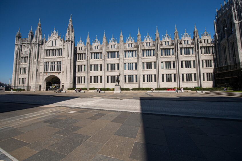 Outside of Marischal College.