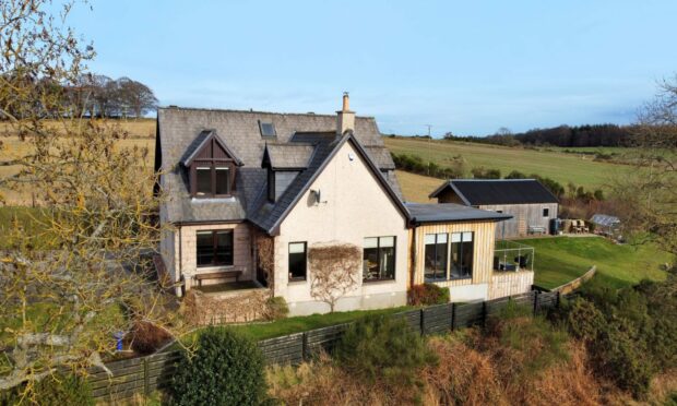 With a scenic countryside setting close to Aberdeen, you can enjoy the best of both worlds from this four-bedroom family home with detached annex. Photo supplied by Peterkins.