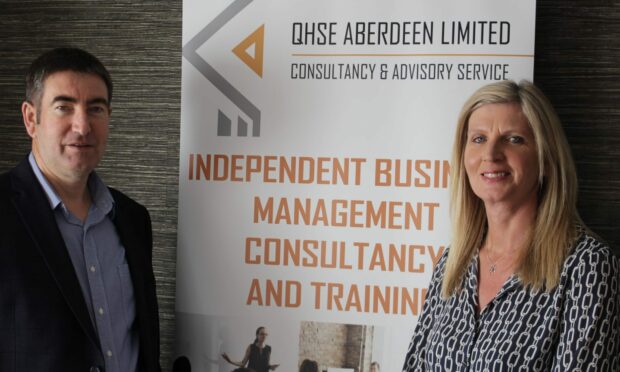 QHSE Aberdeen directors Dave Rusling and Angela Scott.