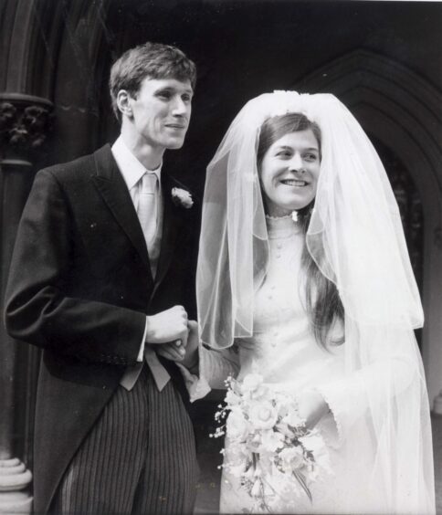 Christopher Harrisson and Dr Brenda Page on their wedding day.