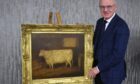 Ashley Warren was reunited with a piece of his family’s history when he paid £10,000 for the painting of a white Beef Shorthorn heifer from 1848 which had previously belonged to his late step-grandfather Alban Mann.