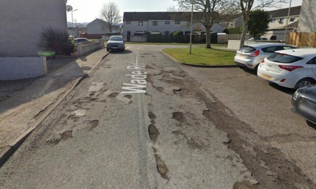 Wade Road in the Milton area of Inverness is in a shocking state. Image: Google Streetview