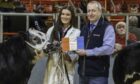 Tilly Munro pictured with her supreme champion tapped out by judge, Ian Grant. Image: Anne MacPherson