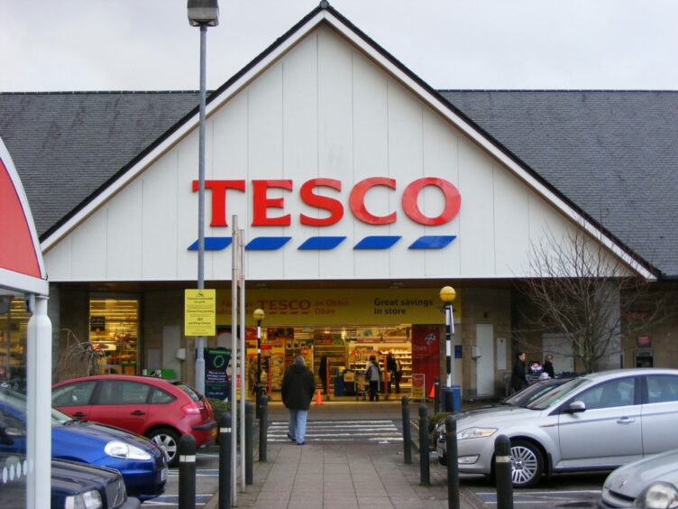 Oban tesco where Oban Police Files talk of a woman being arrested for stealing four items of clothes. 