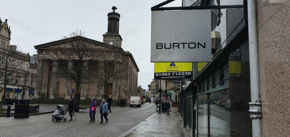 Former Burton store on Elgin High Street.