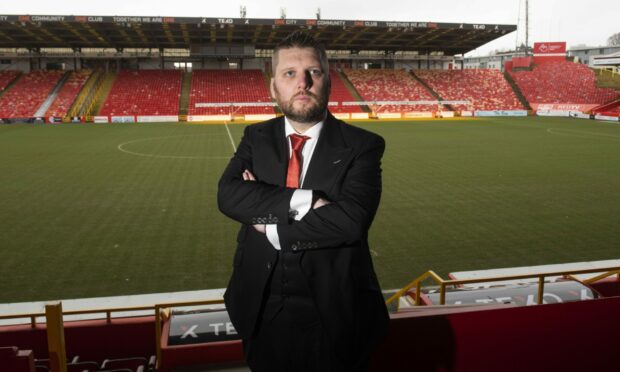 New Aberdeen FC chief executive Alan Burrows at Pittodrie. Image: SNS.