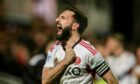 Aberdeen's Graeme Shinnie celebrates a win against Dundee United in March. Image: SNS