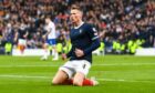 Scott McTominay celebrates his second goal against Cyprus. Image: SNS