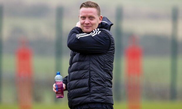 Barry Robson during Aberdeen training at Cormack Park. Image: SNS