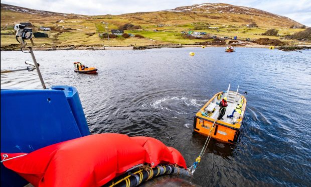 The coastguard helicopter from Sumburgh was called to assist with the search. Image: HM Coastguard.