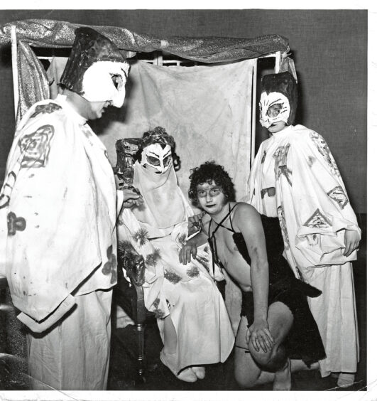 1978 - Members of the ACE Drama Club who performed Full Moon in March at the SCDA Festival of One-Act Plays at the Arts Centre, Aberdeen.