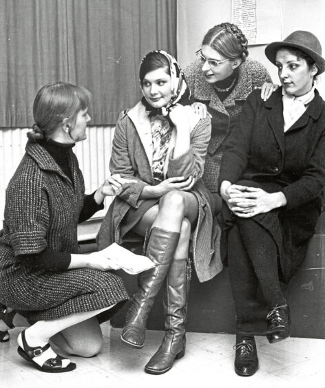1978 - From left, producer Helen Whyte with Isabella Swanson, Anne Miller and Aline Mowat, who were appearing in Murder at the WI at the College of Education Theatre.