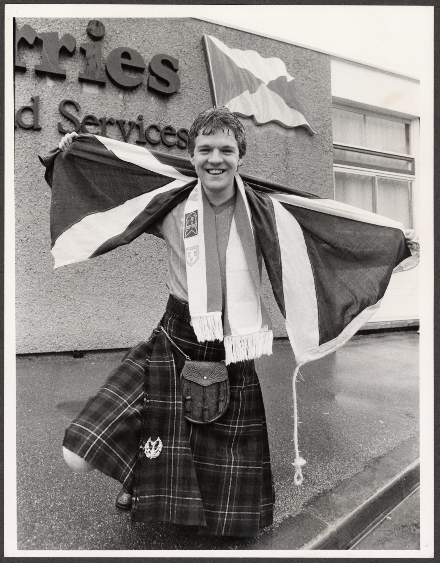 Scott Paterson, Deeside Gardens, Aberdeen, was flying the flag on the trip. Image: DC Thomson.