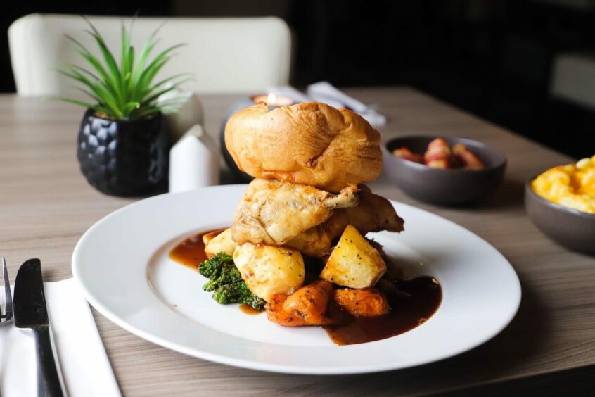 Sunday roast on table