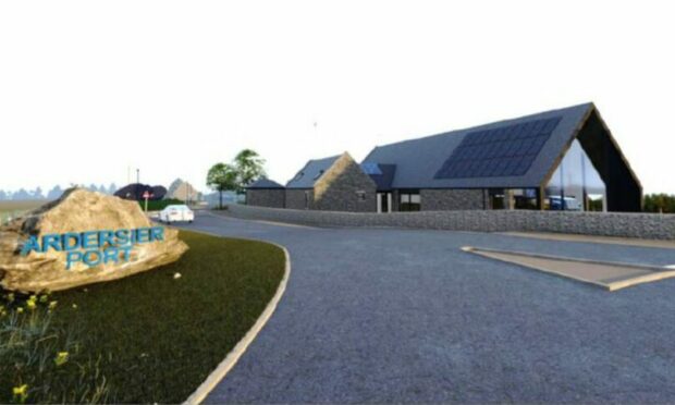 An artist impression of new heritage centre at Ardersier Port