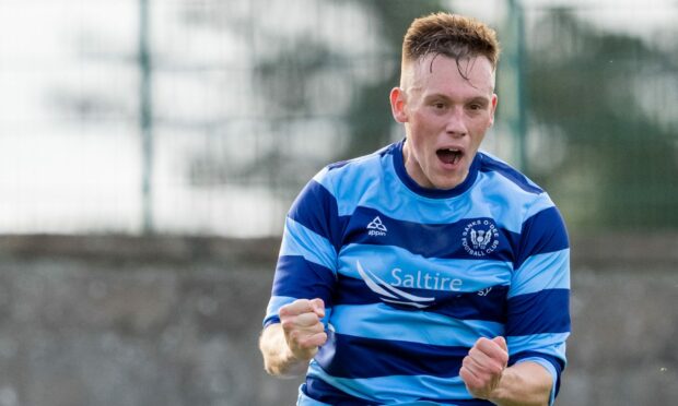 Lachie MacLeod scored twice for Banks o' Dee against Strathspey in the Highland League.