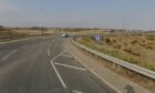 The one-vehicle crash happened on the A90 roundabout near Blackdog. Image: Google Maps.