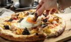 Is this a yoke? No, it's the latest food trend - breakfast pizza. Image: Macphie