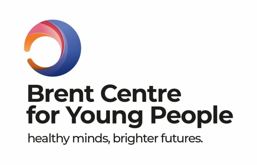 The Brent Centre's circular and predominantly blue logo