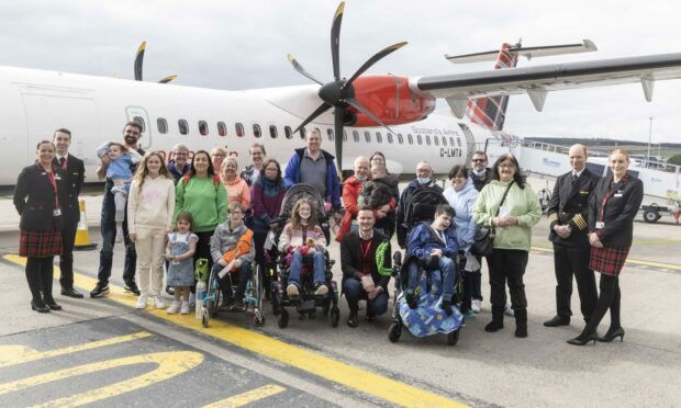 Youngsters receiving palliative care took an aerial tour of the Highlands and islands with their families on a specially commissioned flight.