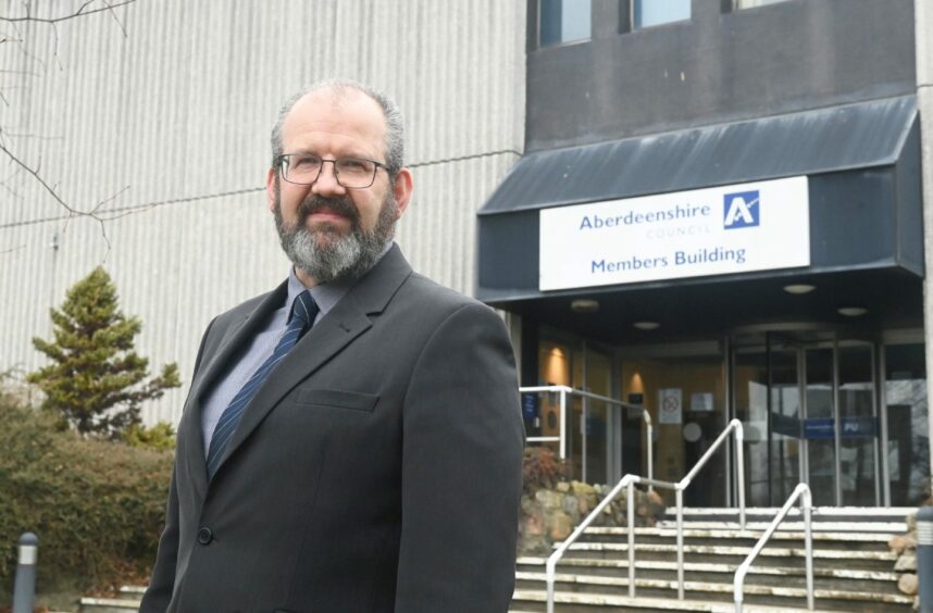 Aberdeenshire Council leader Mark Findlater opened up on the administration's budget plans ahead of Thursday's budget vote. Image: Chris Sumner/DC Thomson.