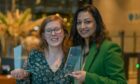 l-r Caroline Laurenson and Beena Sharma who were both winners at the AccelerateHER Awards. Image: Bill Shaw