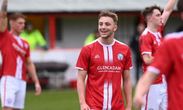 Pictured is Brechin's Grady McGrath. Image: 
Darrell Benns/DC Thomson