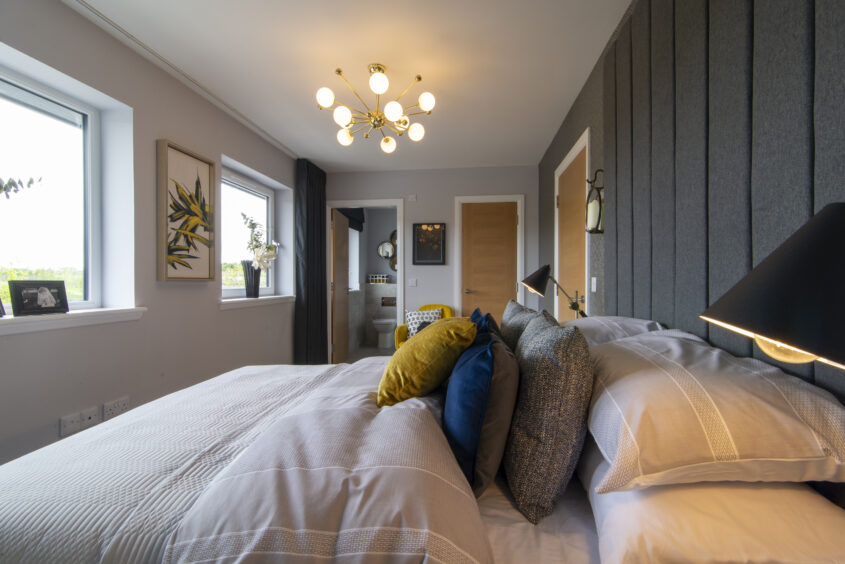 The bedroom in the showhome