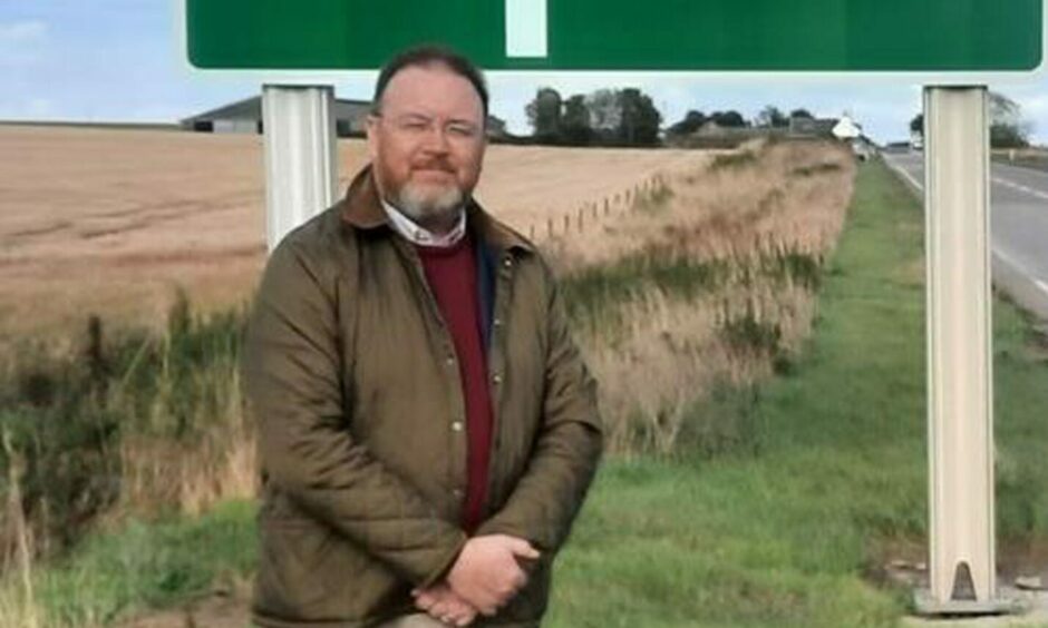 David Duguid at the Toll of Birness on the A90.