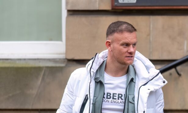 Lee Cunningham leaving Elgin Sheriff Court. Image: JasperImage