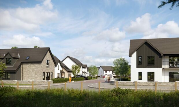 The second phase of works on Elgin South Village was unanimously approved by Moray councillors today. Image: Springfield Properties.