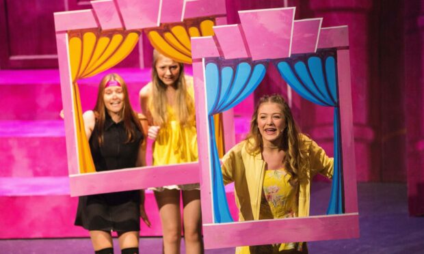 The talented cast of AYMT put Legally Blonde: The Musical is the frame at Aberdeen's Tivoli Theatre. Image: AYMT