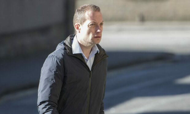 Willie Collum arrives at Dundee Sheriff Court. Image: Pix-AR.co.uk